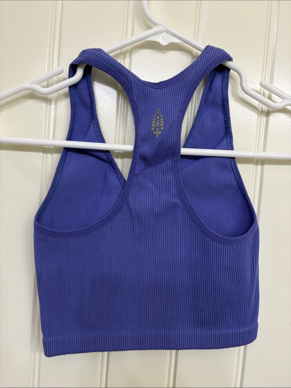 FP Movement by Free People Ribbed V-Neck Racerback Crop Tank - Violet - Picture 6 of 8
